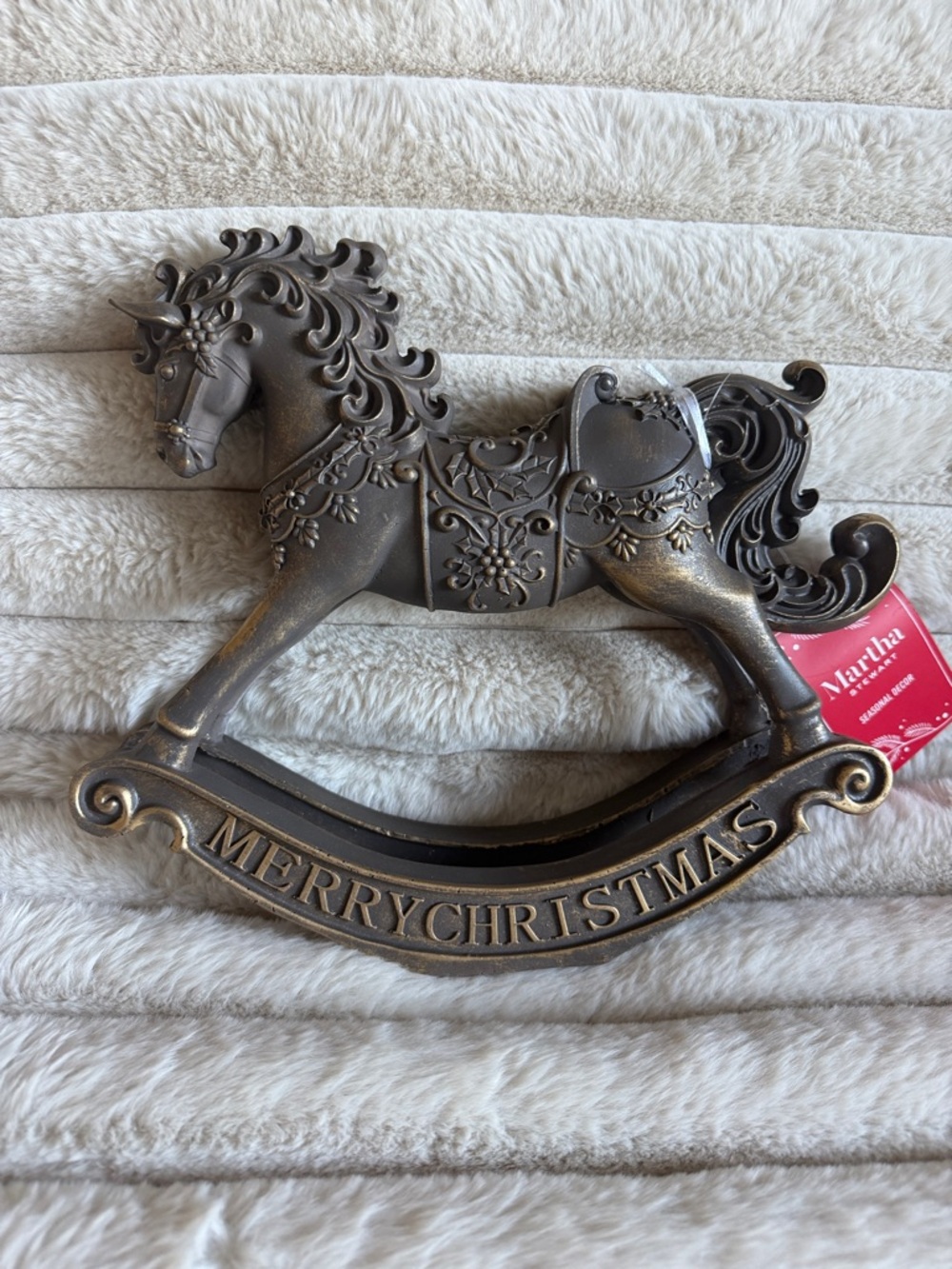 Martha Stewart Holiday Christmas Rocking Horse 🐎 Decor Merry Christmas NEW!